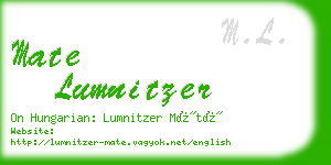 mate lumnitzer business card